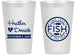 Personalized Wedding 14 oz Frosted Cups - Two Less Fish In The Sea | 420