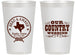 Personalized Wedding 14 oz Frosted Cups - Country Texas | 424