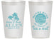 Personalized Wedding 14 oz Frosted Cups - Sandy Hugs Salty Kisses | 425