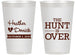Personalized Wedding 14 oz Frosted Cups - The Hunt Is Over | 427