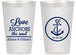 Personalized Wedding 14 oz Frosted Cups - Love Anchors The Soul | 440