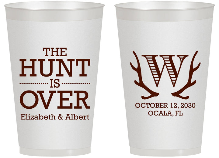 Personalized Wedding 14 oz Frosted Cups - Monogram | 442