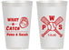 Personalized Wedding 14 oz Frosted Cups - Baseball | 443