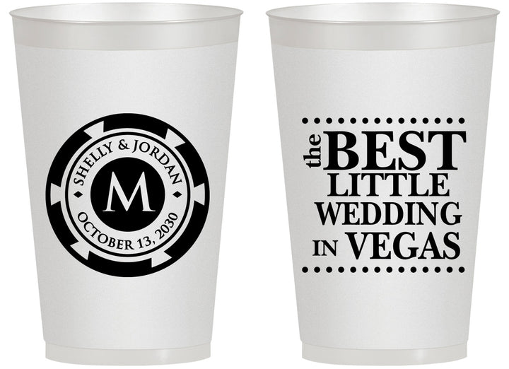 Personalized Wedding 14 oz Frosted Cups - Las Vegas | 457