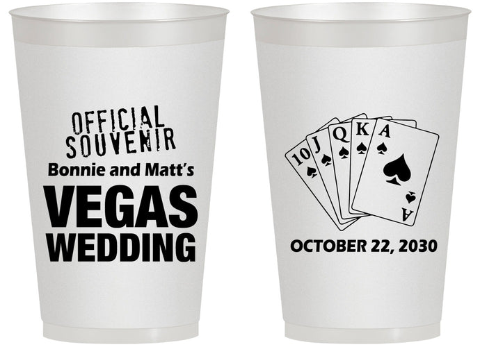 Personalized Wedding 14 oz Frosted Cups - Las Vegas | 465