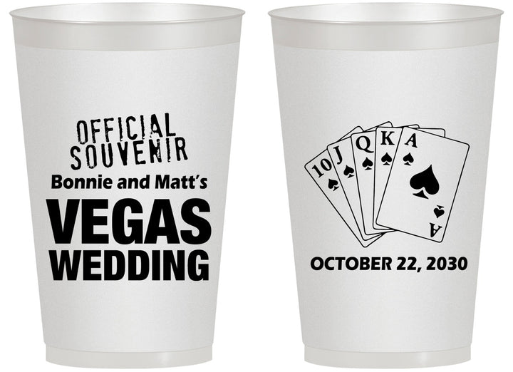 Personalized Wedding 14 oz Frosted Cups - Las Vegas | 465