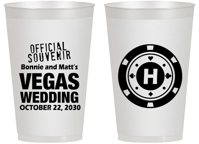 Personalized Wedding 14 oz Frosted Cups - Las Vegas | 467