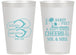 Personalized Wedding 14 oz Frosted Cups - Sandy Feet Salty Kisses | 490