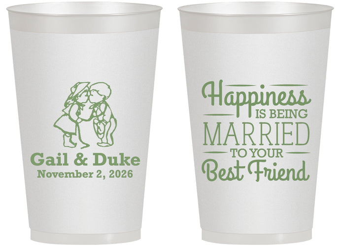 Personalized Wedding 14 oz Frosted Cups - Best Friend | 499
