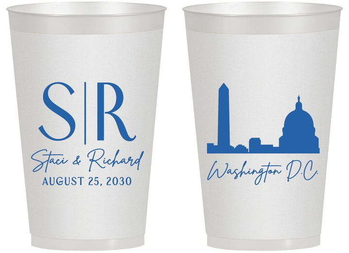 Personalized Wedding 14 oz Frosted Cups - Washington Dc | 500