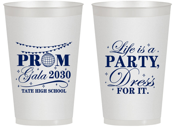 Personalized Prom 14 oz Frosted Cups - Lifes A Party | 50002