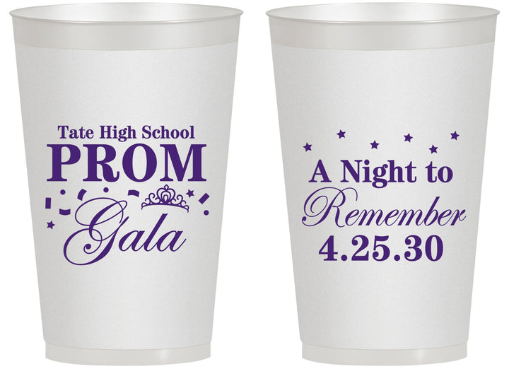 Personalized Prom 14 oz Frosted Cups - A Night To Remember | 50003