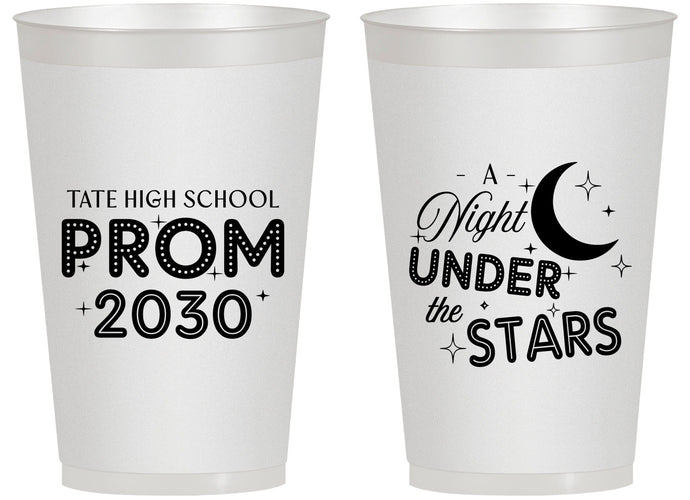 Personalized Prom 14 oz Frosted Cups - A Night Under The Stars | 50004