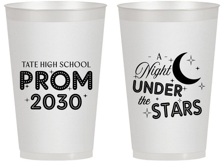 Personalized Prom 14 oz Frosted Cups - A Night Under The Stars | 50004