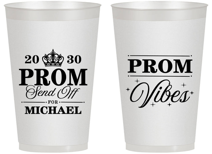 Personalized Prom 14 oz Frosted Cups - Send Off | 50005