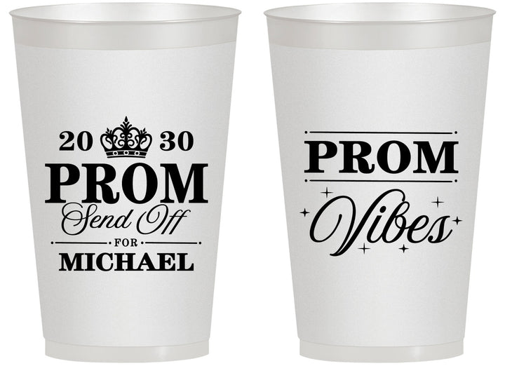 Personalized Prom 14 oz Frosted Cups - Send Off | 50005