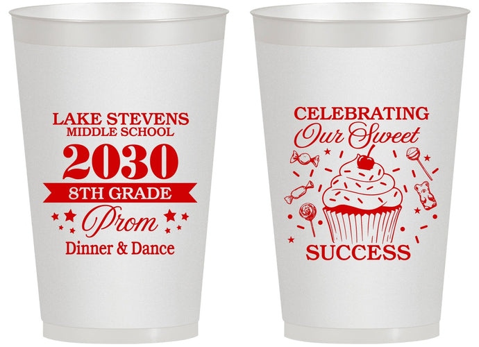 Personalized Prom 14 oz Frosted Cups - 8th Grade Dance | 50013