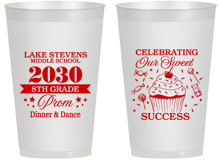 Personalized Prom 14 oz Frosted Cups - 8th Grade Dance | 50013