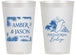 Personalized Wedding 14 oz Frosted Cups - Belize | 511