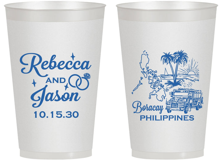 Personalized Wedding 14 oz Frosted Cups - Philippines | 537