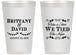 Personalized Wedding 14 oz Frosted Cups - Take A Shot We Tied The Knot | 552