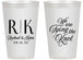 Personalized Wedding 14 oz Frosted Cups - Monogram Tying Knot | 559