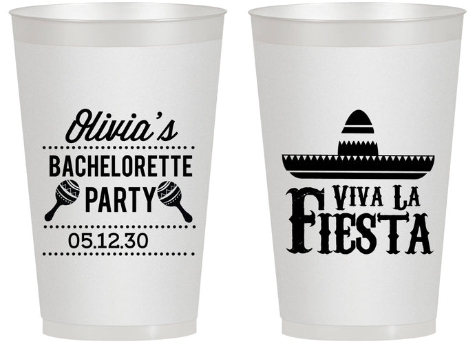 Personalized Bachelorette 14 oz Frosted Cups - Viva La Fiesta | 60001