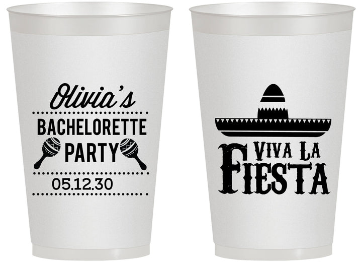 Personalized Bachelorette 14 oz Frosted Cups - Viva La Fiesta | 60001