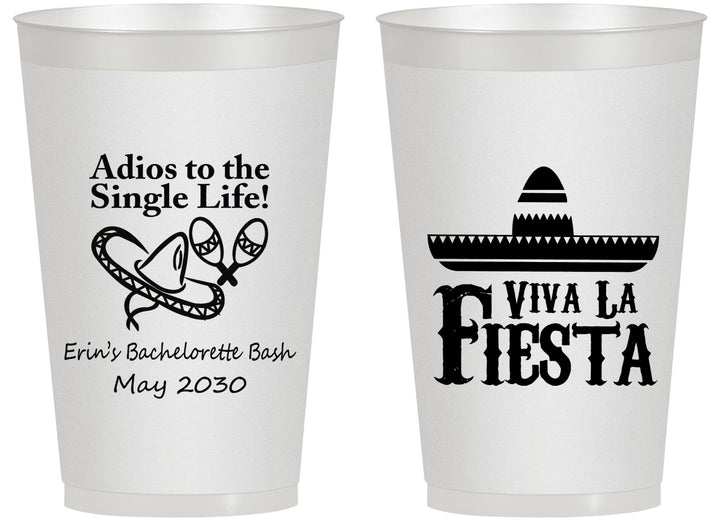 Personalized Bachelorette 14 oz Frosted Cups - Viva La Fiesta | 60005
