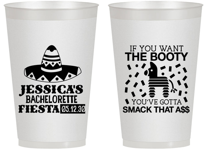 Personalized Bachelorette 14 oz Frosted Cups - Mexico Fiesta | 60006