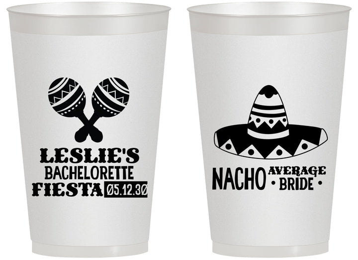 Personalized Bachelorette 14 oz Frosted Cups - Nacho Average Bride | 60007
