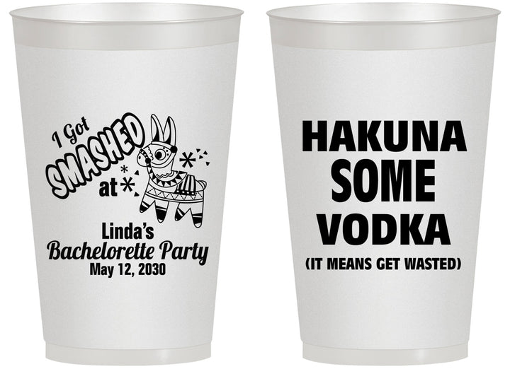 Personalized Bachelorette 14 oz Frosted Cups - Mexico Fiesta | 60008