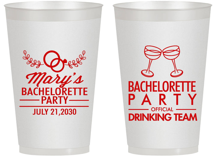 Personalized Bachelorette 14 oz Frosted Cups - Official Drink Team | 60017