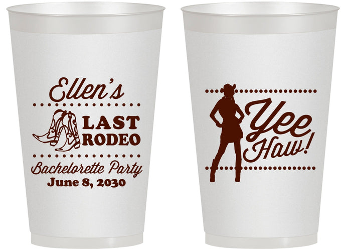 Personalized Bachelorette 14 oz Frosted Cups - Last Rodeo | 60021