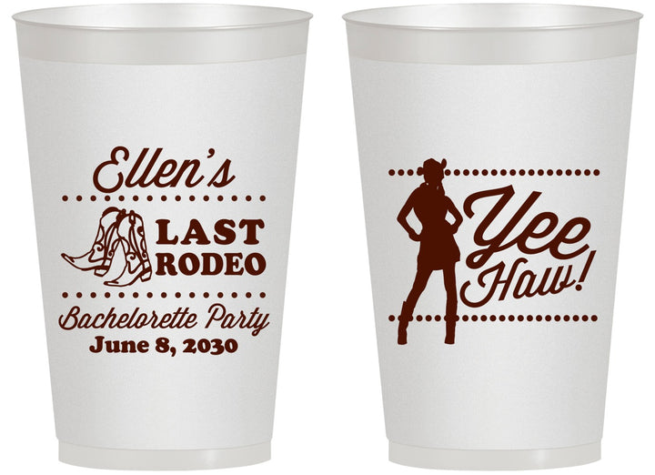 Personalized Bachelorette 14 oz Frosted Cups - Last Rodeo | 60021