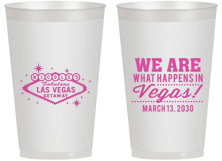 Personalized Bachelorette 14 oz Frosted Cups - Las Vegas | 60029