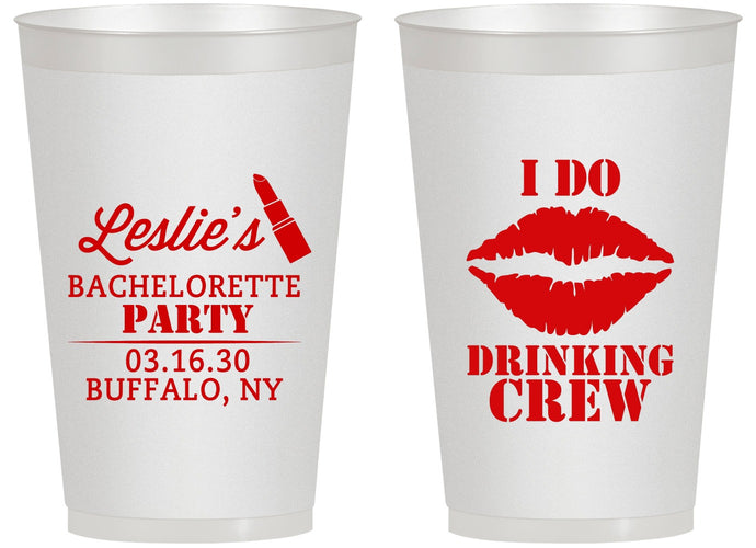 Personalized Bachelorette 14 oz Frosted Cups - I Do Drinking Team | 60031
