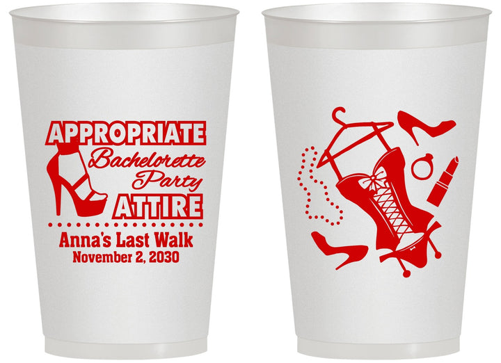Personalized Bachelorette 14 oz Frosted Cups - Last Walk | 60032