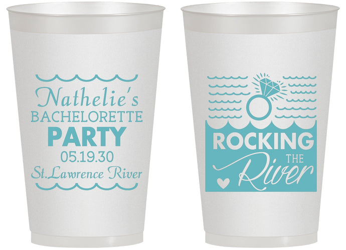 Personalized Bachelorette 14 oz Frosted Cups - Rocking The River | 60033