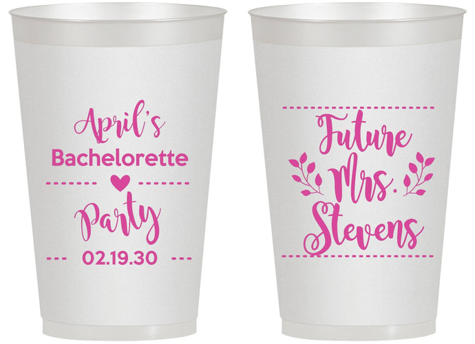 Personalized Bachelorette 14 oz Frosted Cups - Future Mrs | 60037