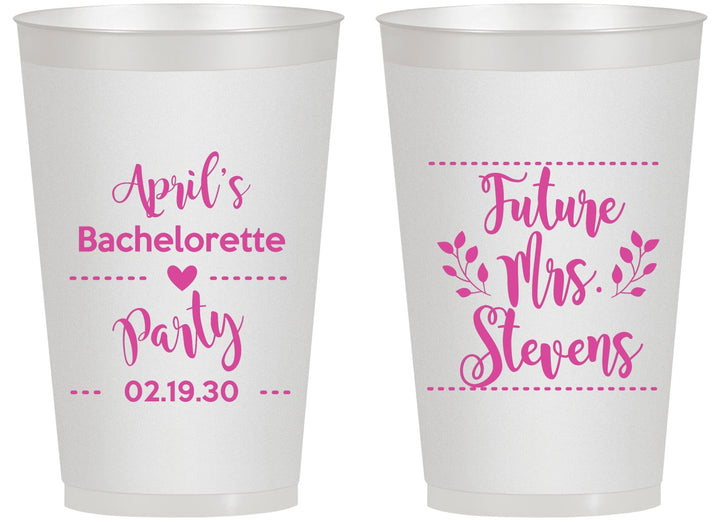 Personalized Bachelorette 14 oz Frosted Cups - Future Mrs | 60037