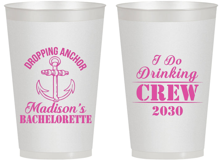 Personalized Bachelorette 14 oz Frosted Cups - I Do Drinking Team | 60038