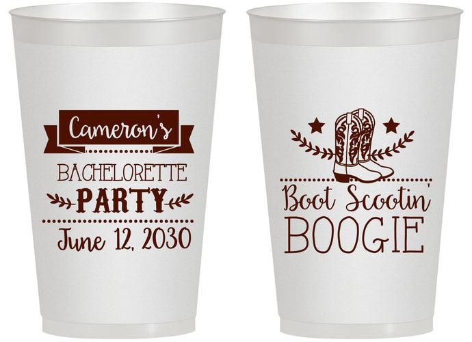 Personalized Bachelorette 14 oz Frosted Cups - Cowgirl | 60040