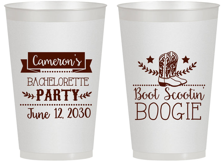 Personalized Bachelorette 14 oz Frosted Cups - Cowgirl | 60040
