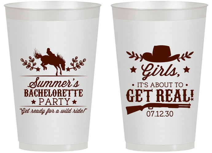 Personalized Bachelorette 14 oz Frosted Cups - Its About To Get Real | 60043