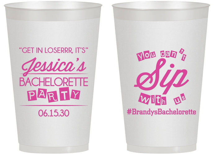 Personalized Bachelorette 14 oz Frosted Cups - Cant Sip With Us | 60050