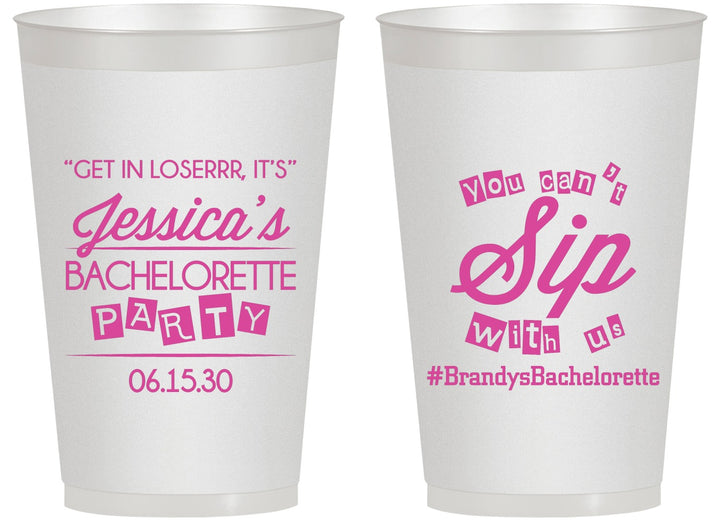 Personalized Bachelorette 14 oz Frosted Cups - Cant Sip With Us | 60050