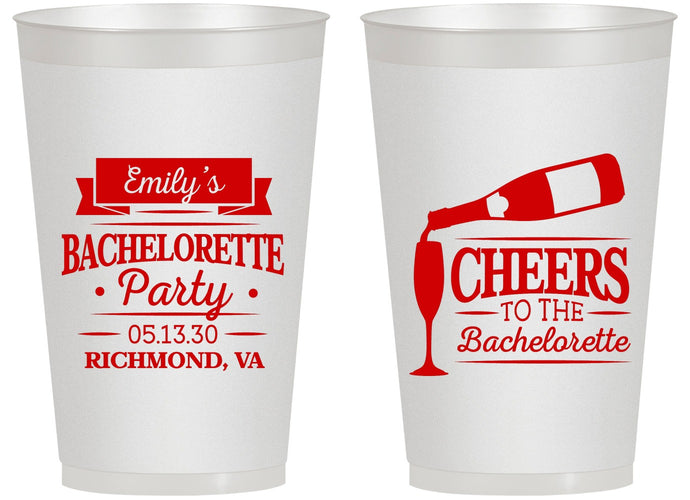 Personalized Bachelorette 14 oz Frosted Cups - Cheers | 60052