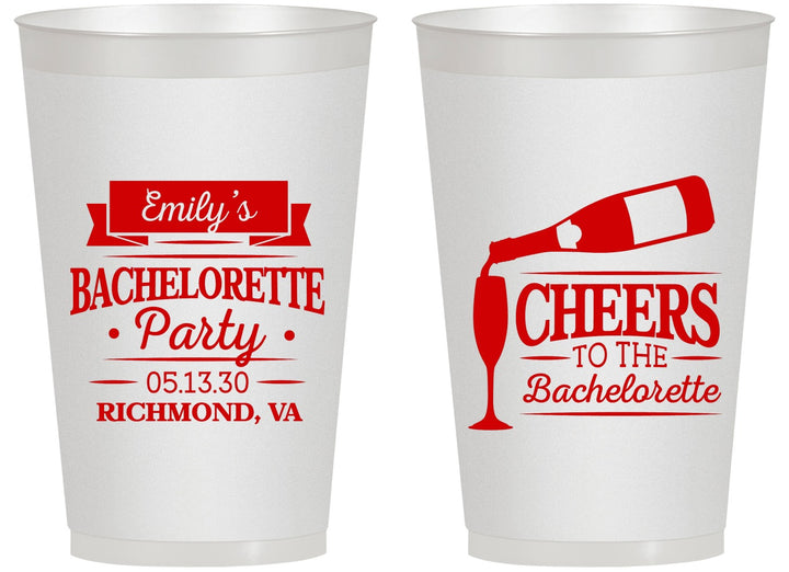 Personalized Bachelorette 14 oz Frosted Cups - Cheers | 60052