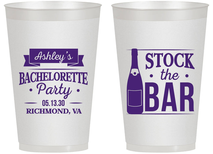 Personalized Bachelorette 14 oz Frosted Cups - Stock The Bar | 60053